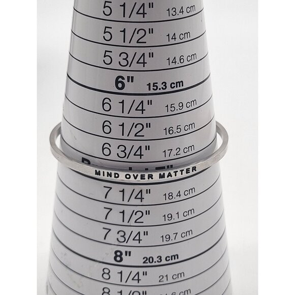 MANTRA BAND "MIND OVER MATTER" Stainless Steel Cuff Bracelet - Picture 5 of 7